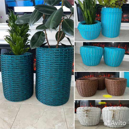 Кашпо из ротанга