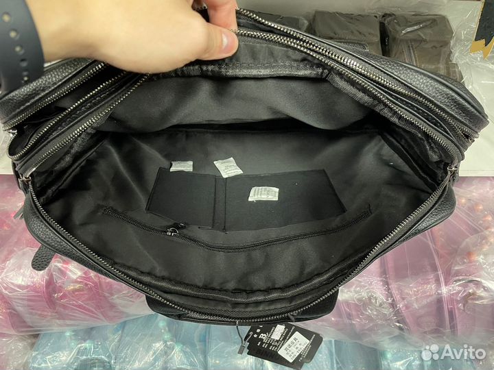 Мужская кожаная сумка портфель