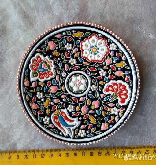 Тарелка настенная декоративная керамика крымскотат