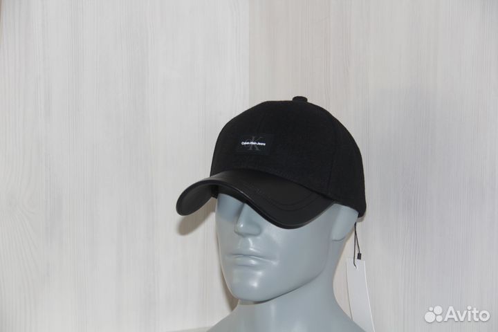 Кепка шерстяная бейсболка Кельвин Кляйн утепленная