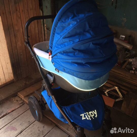 Коляска 2 в 1 Tutis Zippy New, Голубой/светло-голу