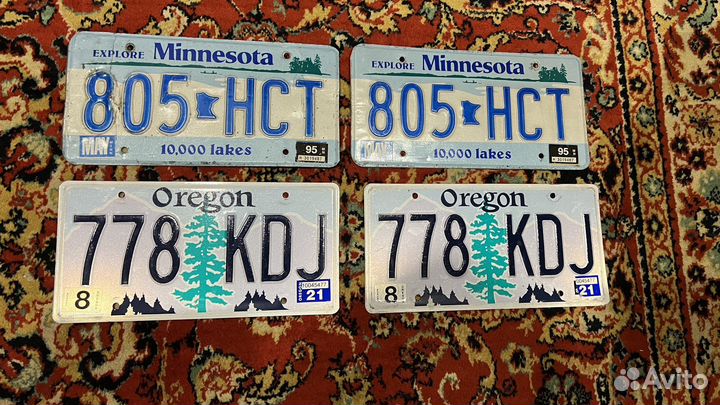 Оригинальные автономера США