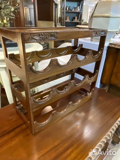 Подставка для бутылок 3 яруса. Массив дерева