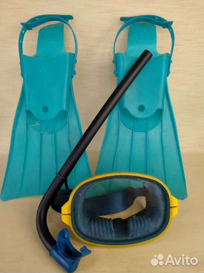 Маска, трубка, ласты, насос СССР