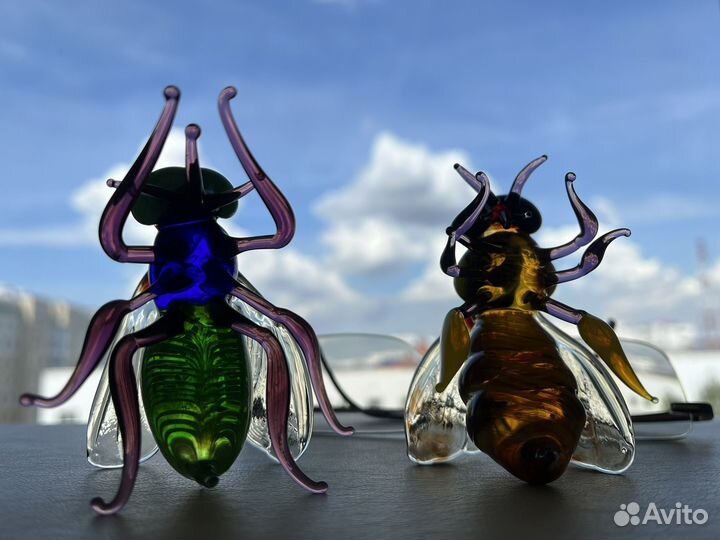 Стеклянные фигурки животных