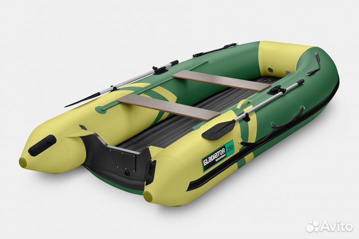 Надувная лодка gladiator E350S Зелено-оливковый