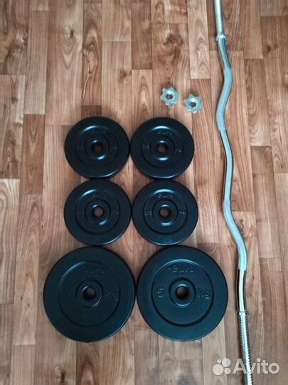 Штанга, Z-обр гриф, блины