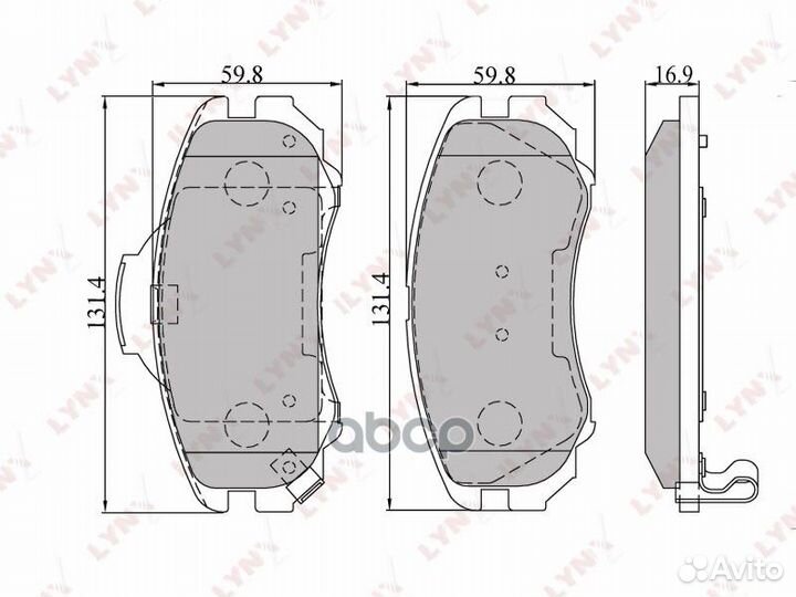 Колодки тормозные дисковые перед BD3602 LYN