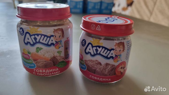 Детское мясное пюре: говядина и говядина с овощами