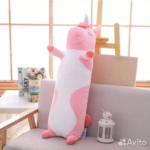 Игрушка подушка обнимашка единорожка