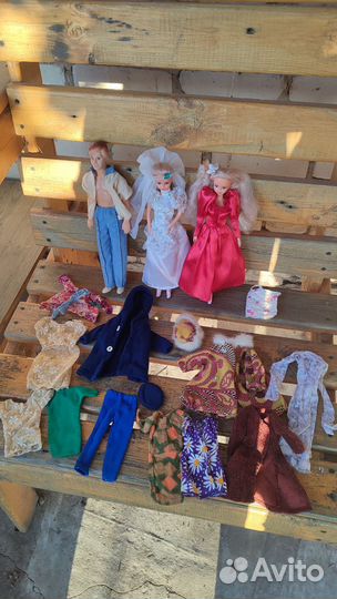 Кукла Барби barbie 90 х и Кен, плюс одежда