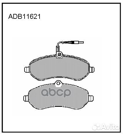 Колодки тормозные дисковые перед ADB11621 A