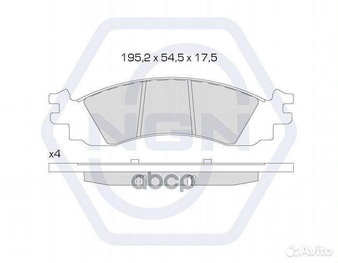 Колодки тормозные дисковые керамические перед
