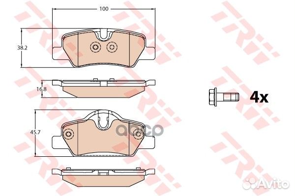 Колодки тормозные дисковые зад GDB2088 GDB2