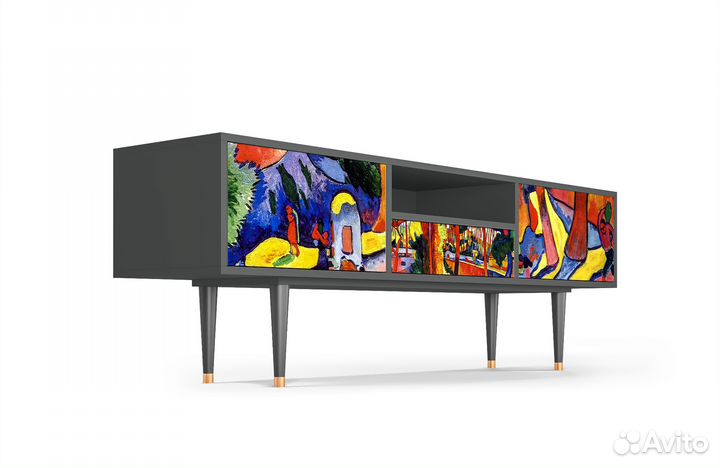 Тв-тумба T6 - Антрацит - The Turning Road