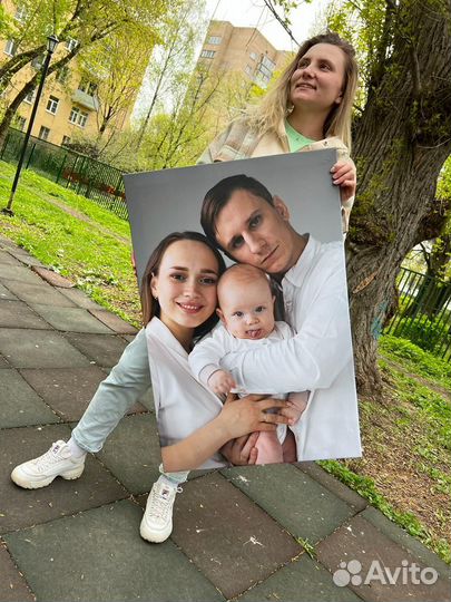 Портрет по фото, фото на холсте