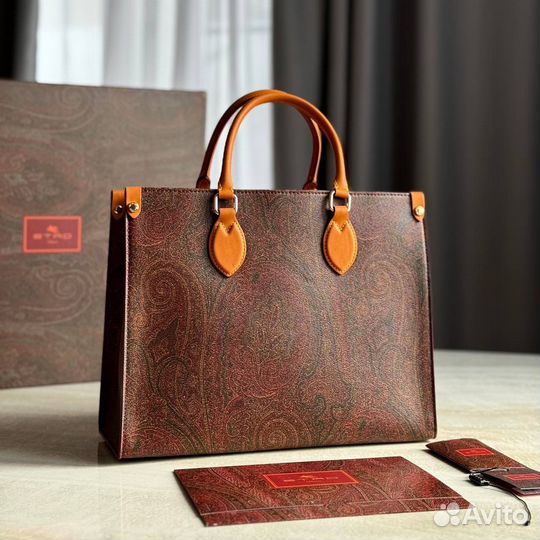 Женская сумка etro натуральная кожа