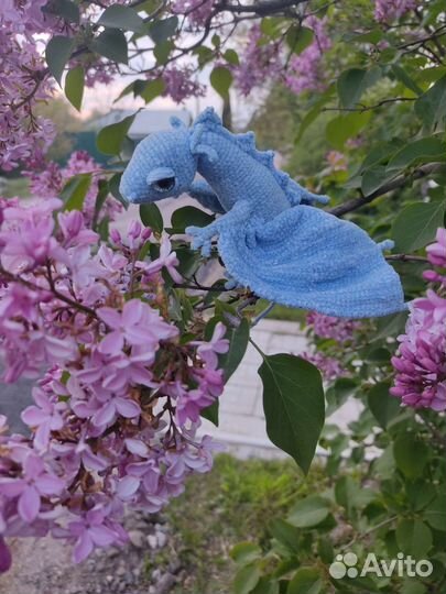 Дракон вязаный игрушка мягкая