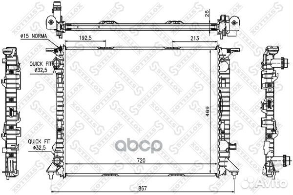 10-25524-SX радиатор системы охлаждения МКПП A