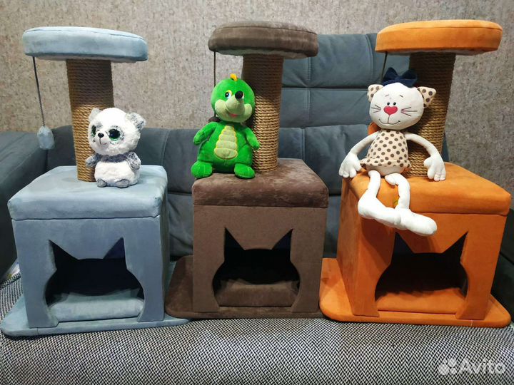 Домик для кошки с когтеточкой новый