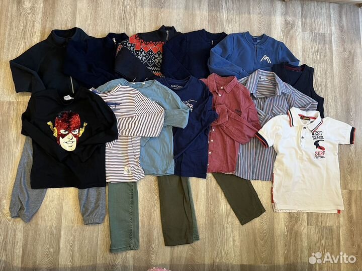 Пакет одежды на мальчика 128 134