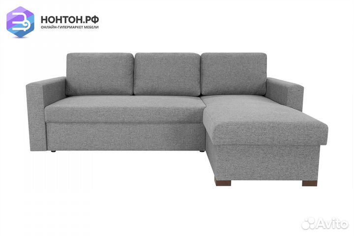 Диван угловой дельфин Джессика серый