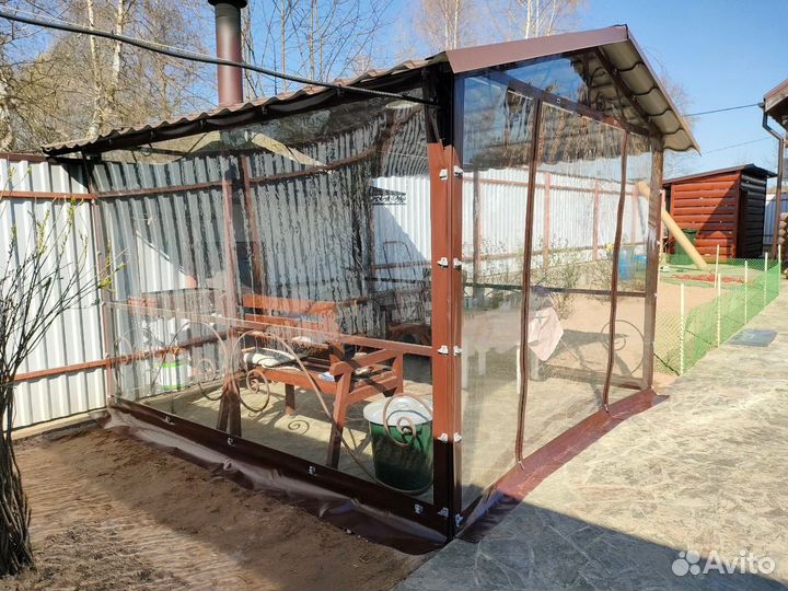 Мягкие окна на беседку