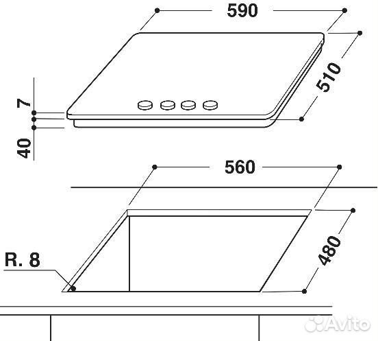 Газовая панель Whirlpool GMA 6422/IXL