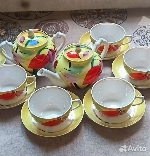 Чайный сервиз СССР Дулево Листья