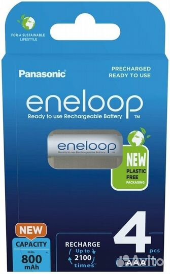 Аккумуляторы AAA Panasonic Eneloop 800мAч к-т 4 шт