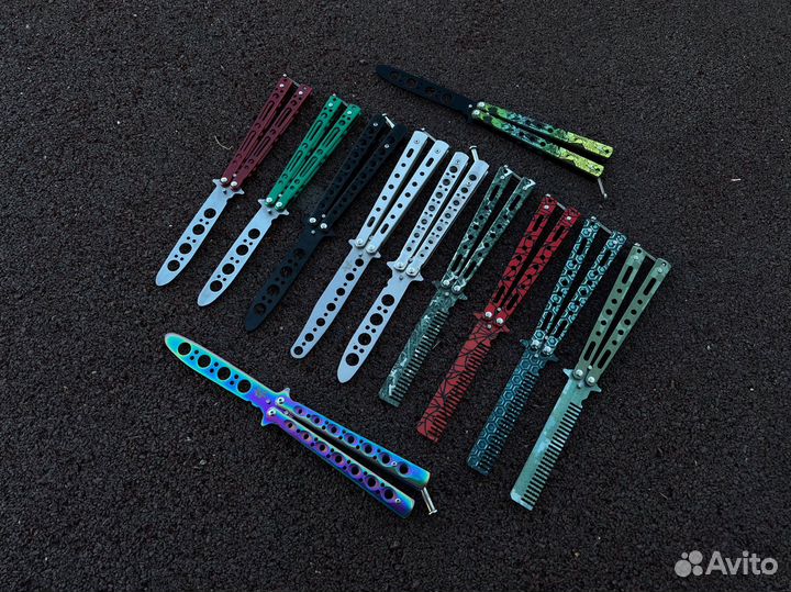 Нож бабочка расчесска