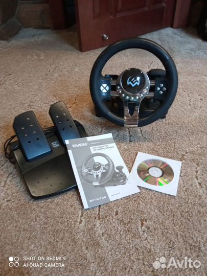 Игровой руль с педалями для пк