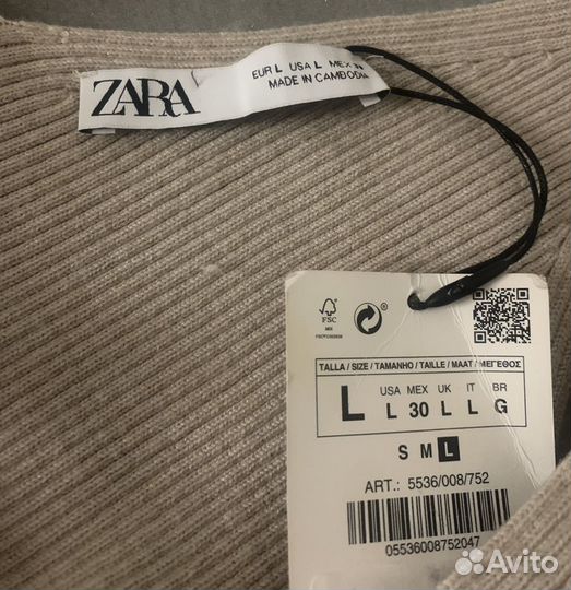 Женское новое платье Zara (размер L)