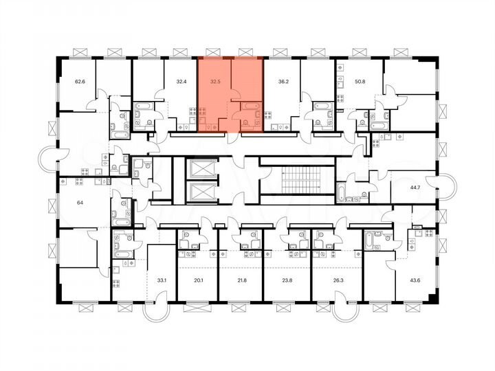 1-к. квартира, 32,5 м², 3/9 эт.