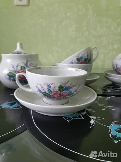 Чайный сервиз Дулево фарфор 1991г