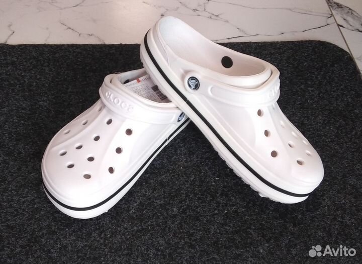 Сабо crocs белые