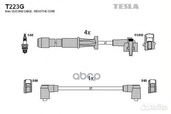 Провода высоковольтные компл. T223G tesla