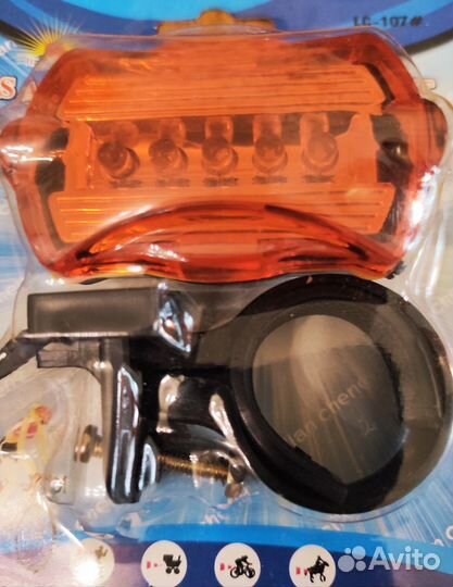 Фонарь велосипедный задний