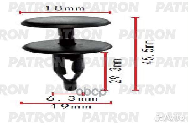 Клипса пластмассовая GM применяемость: бампер