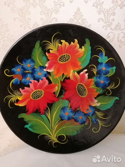 Коллекционная тарелка 30 см Петриковская роспись