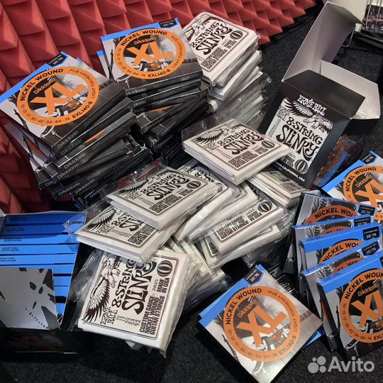 100 сетов 8 струн 10-74 D'Addario и Ernie Ball