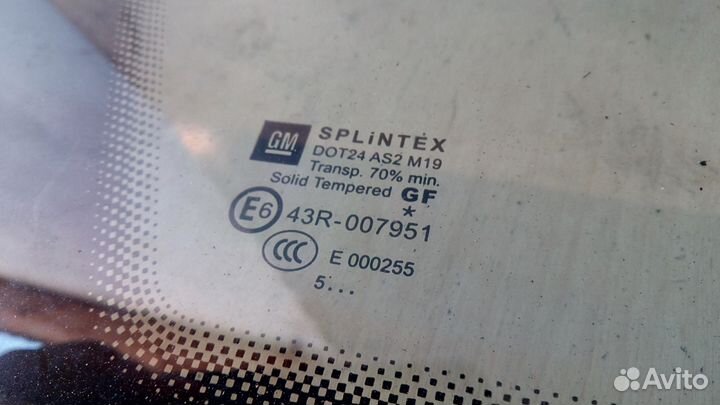 Стекло переднее правое форточка на Опель Зафира Б