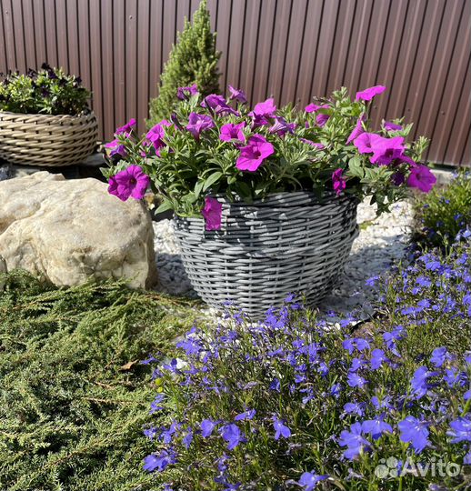 Кашпо из ротанга 12 литров и 20 литров