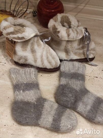 Пинетки шерстяные, носки шерстяные детские новые