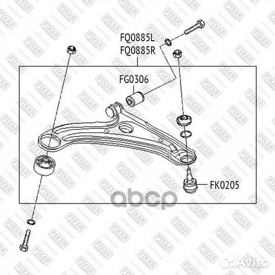 Опора шаровая пер.ниж.лев.,прав.hyundai accent