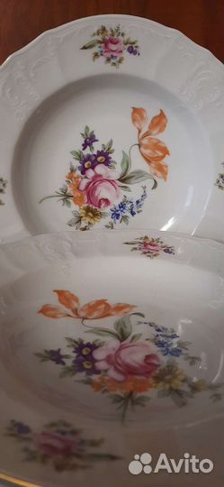 Набор тарелок 3 видов в чешскому сервизу