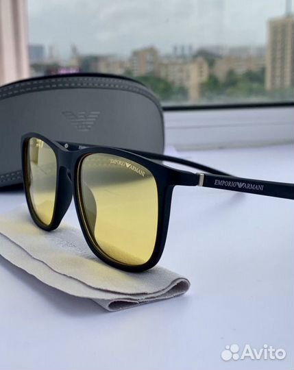 Очки emporio armani желтые поляризационные