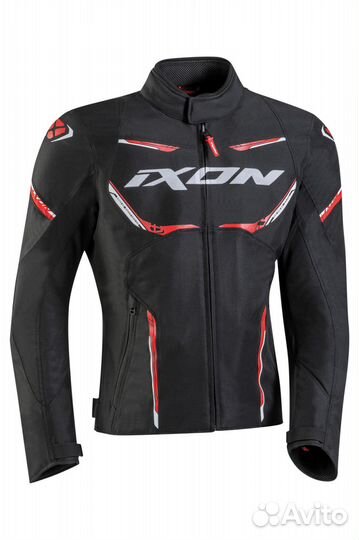 Motorradjacke Ixon Striker Air WP Schwarz-Rot-Wei Черный