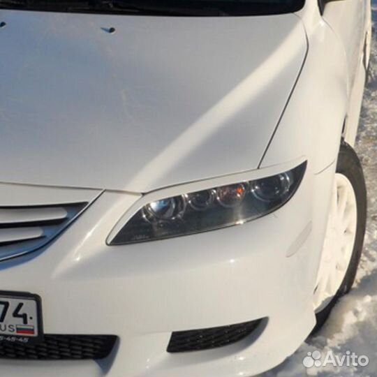 Накладки на фары ресницы для Mazda 6 2002-2008