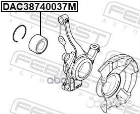 Подшипник ступицы колеса перед прав/лев DAC